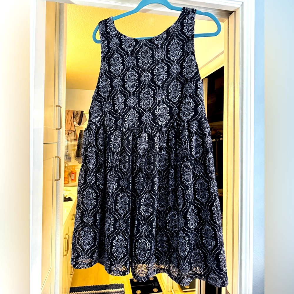 Xhilartion black and white lace dress